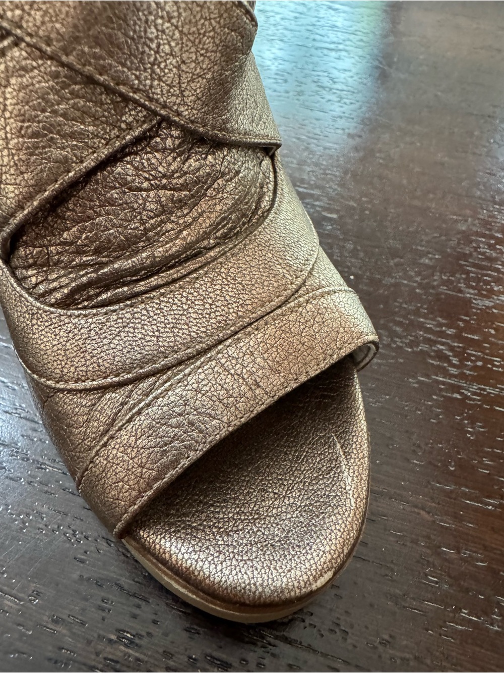 Camilla Skovgaard Metallic Leather/Suede Open Toe Booties - Picture 15 of 17